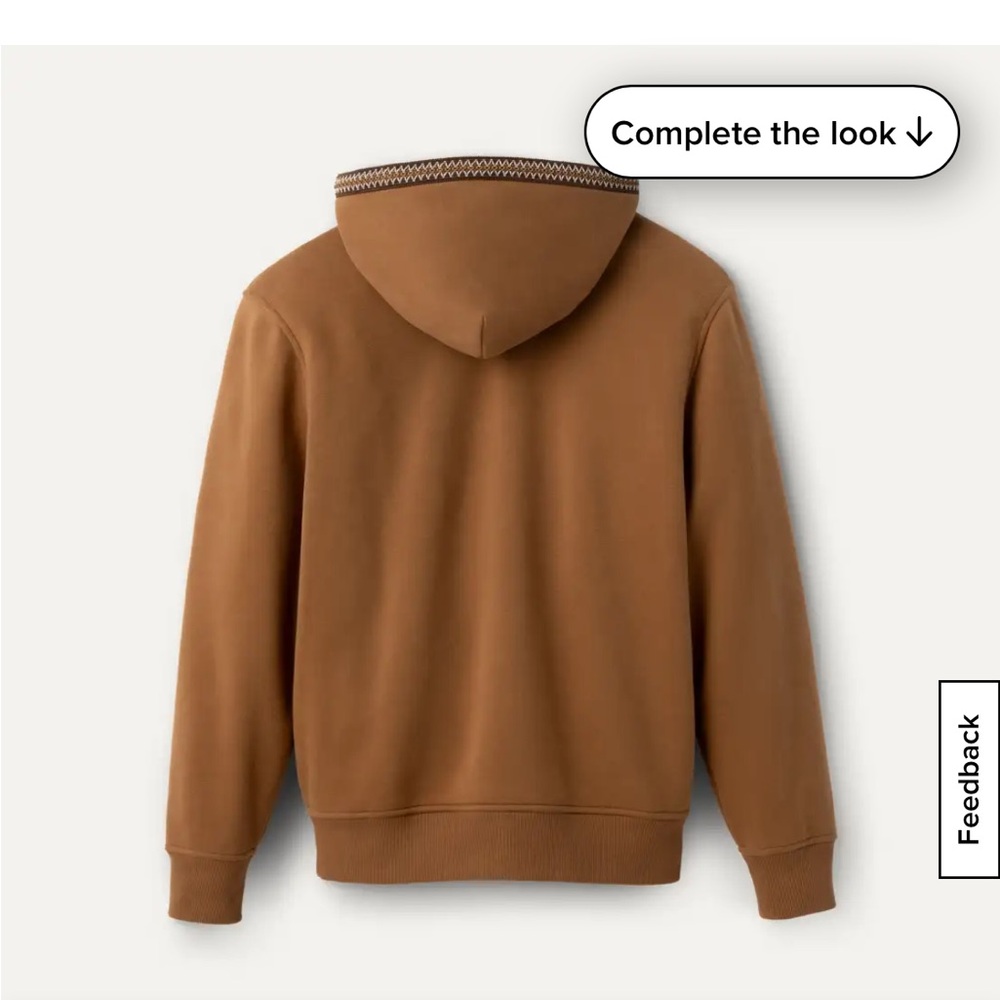 NWT UGGbraid Tasman Pull-On Hoodie In Chestnut Size Medium - Picture 15 of 16